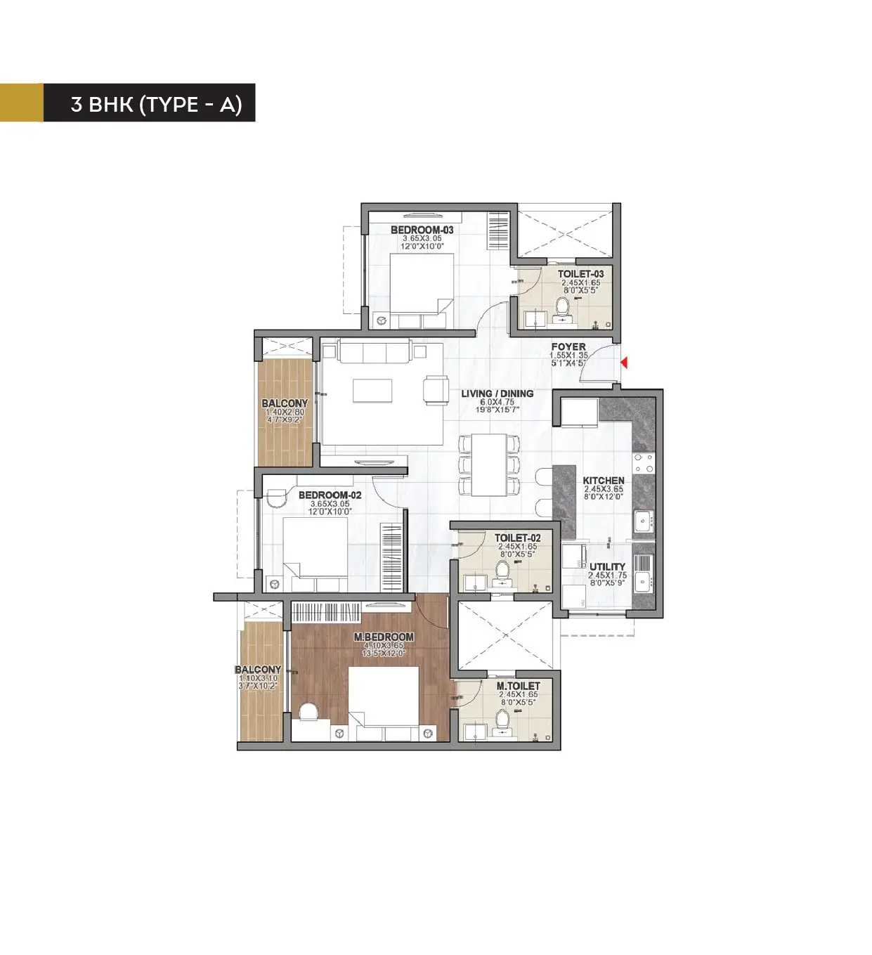 3bhk plan 1